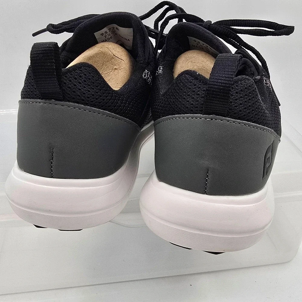 FootJoy FJ Flex Shoes Womens Size 7.5 Black Mesh Lace Up Golf Sneakers 95728